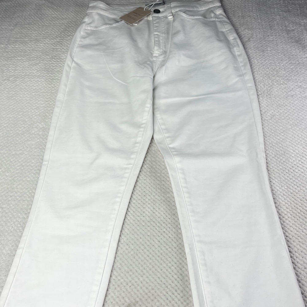 Peter Millar Womens White High Rise Straight‎ Leg Pants LS24B45 Size 4 NEW